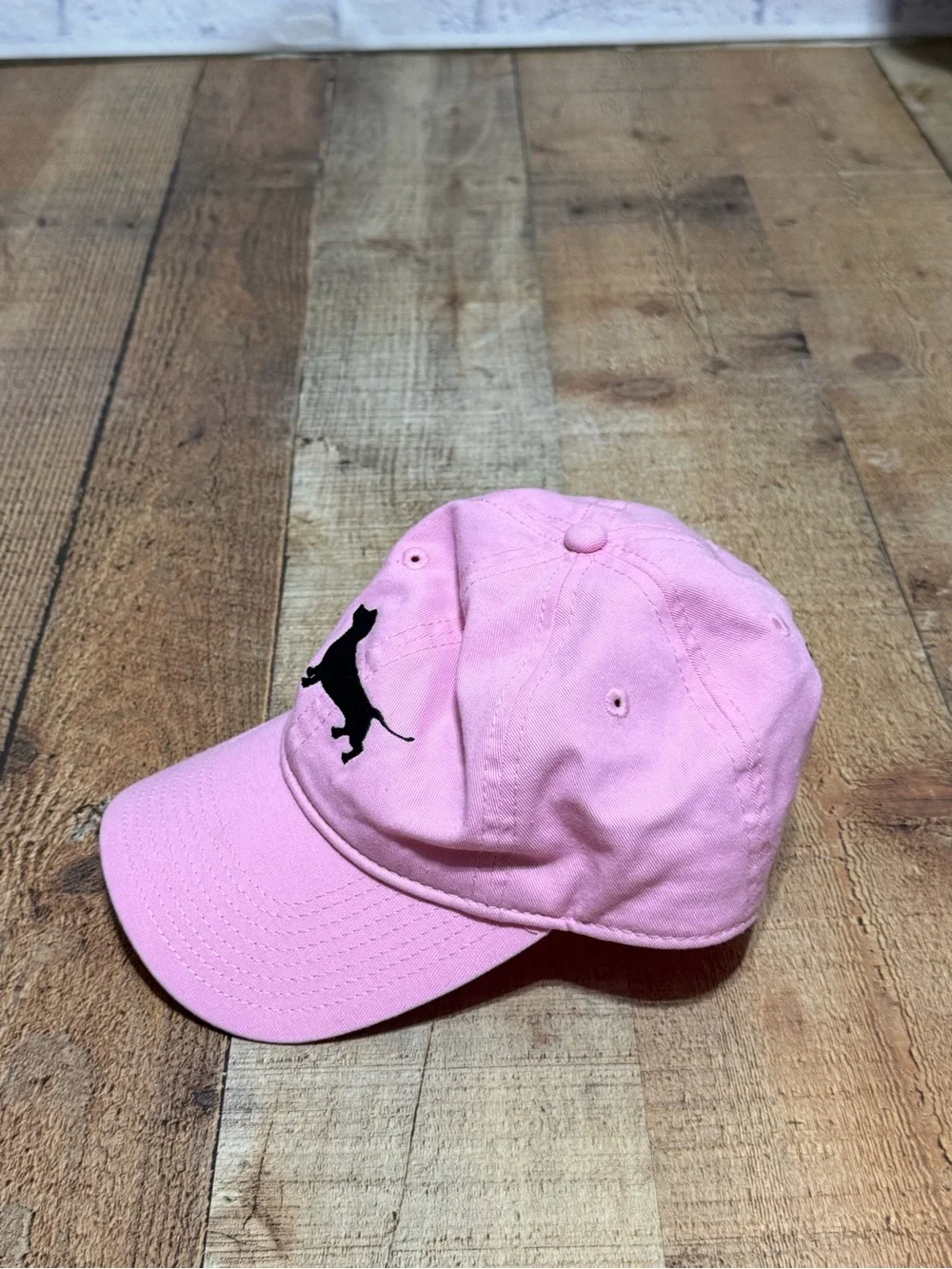 Seaside brand Women’s “bud” dachshund Cotton Baseball Hat NWT OSFM  Pink/Navy